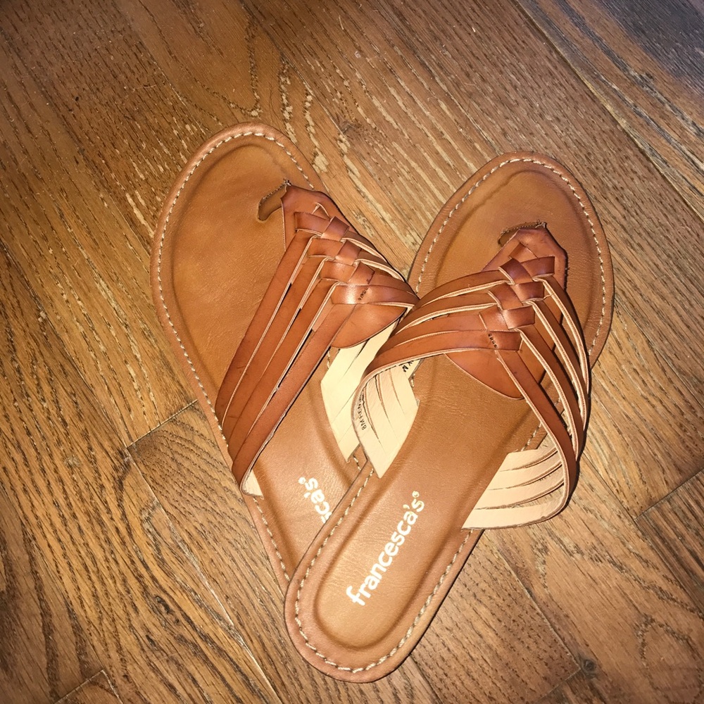Francesca's Brown Sandals, Size: 8